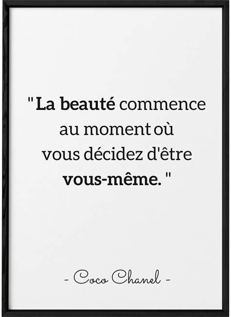 coco chanel la beauté commence|Coco Chanel citation francaise.